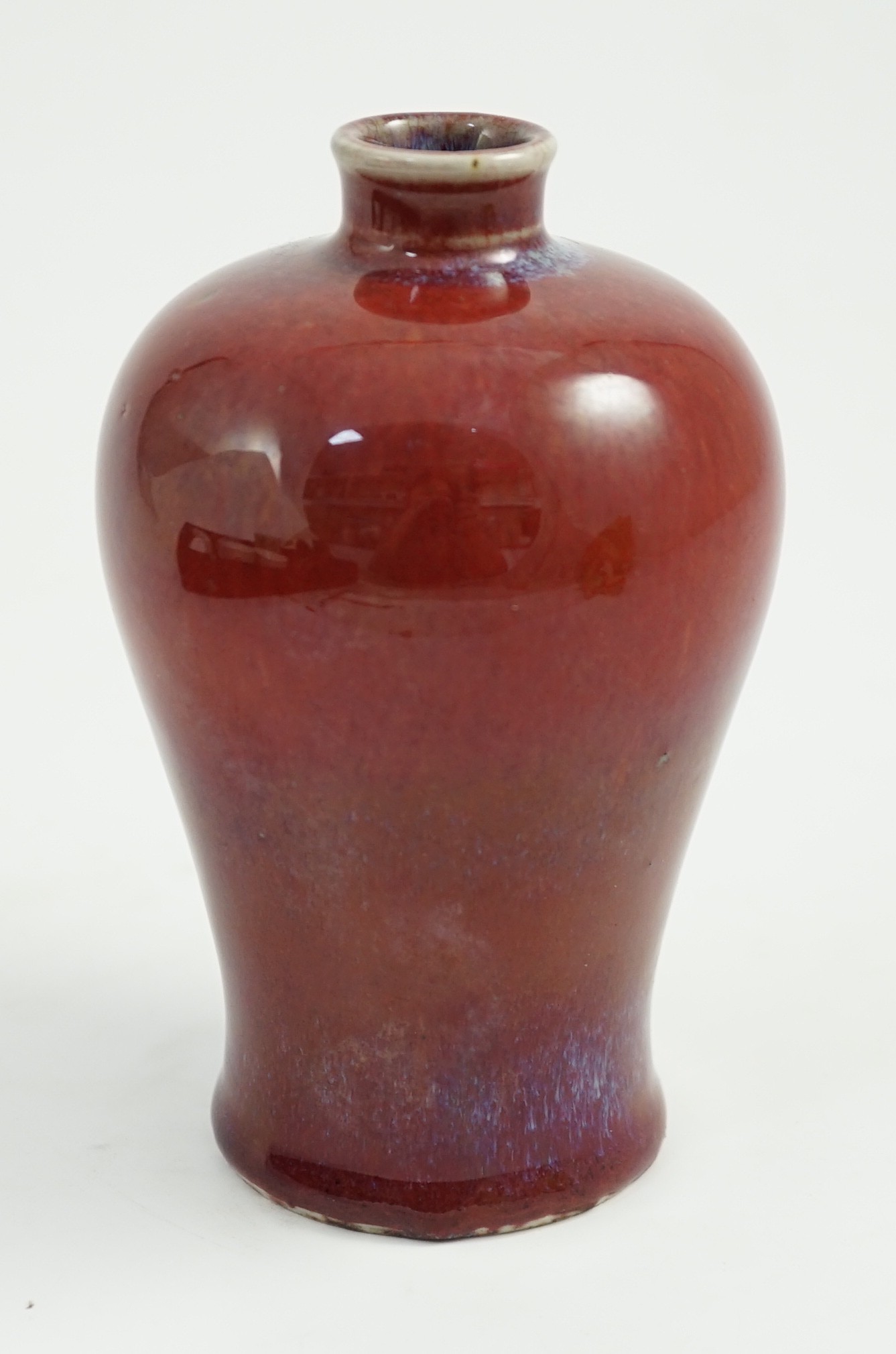 A Chinese flambé meiping, 18th century or later, 14cm high